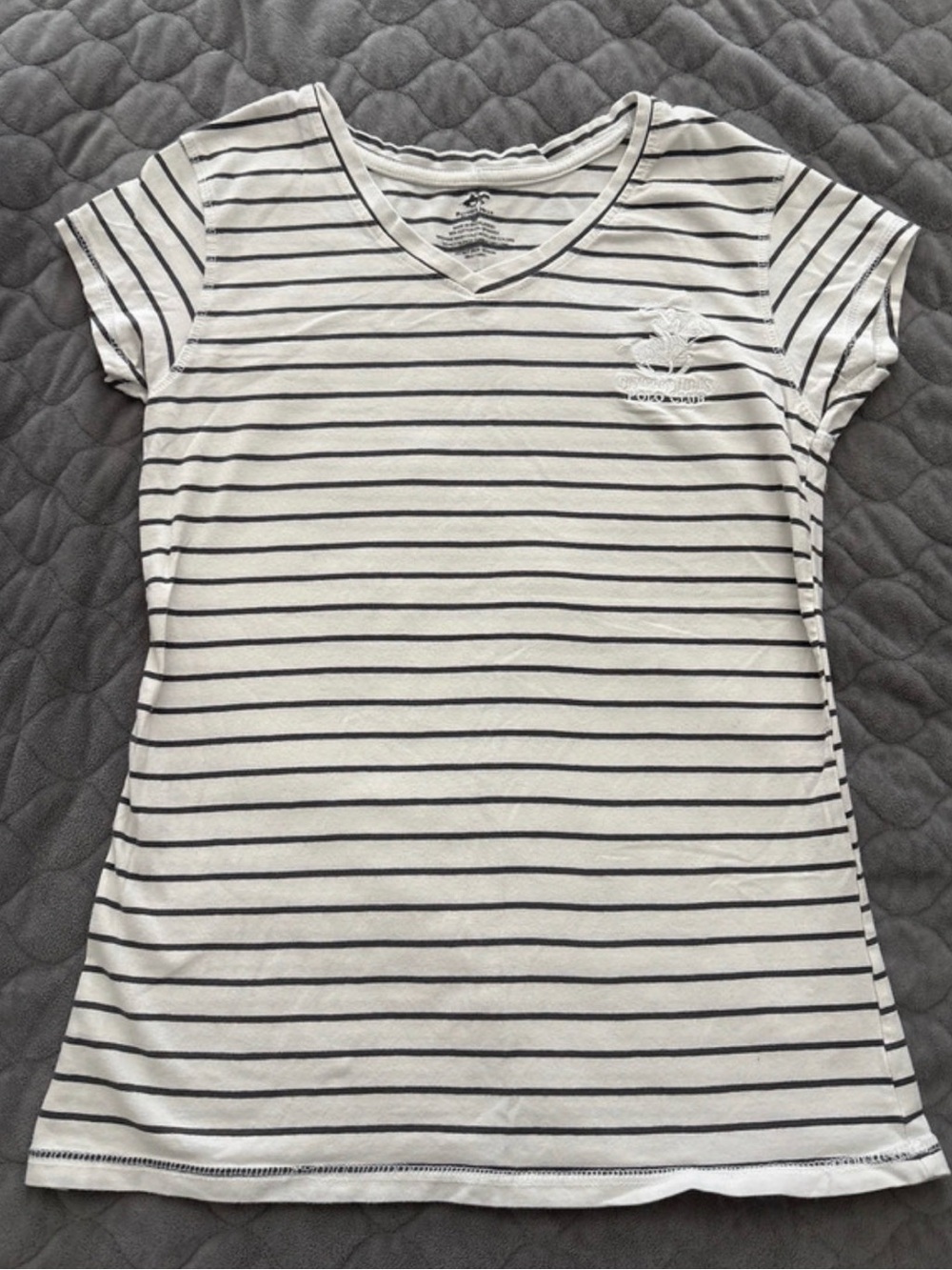 Striped V-Neck Tee